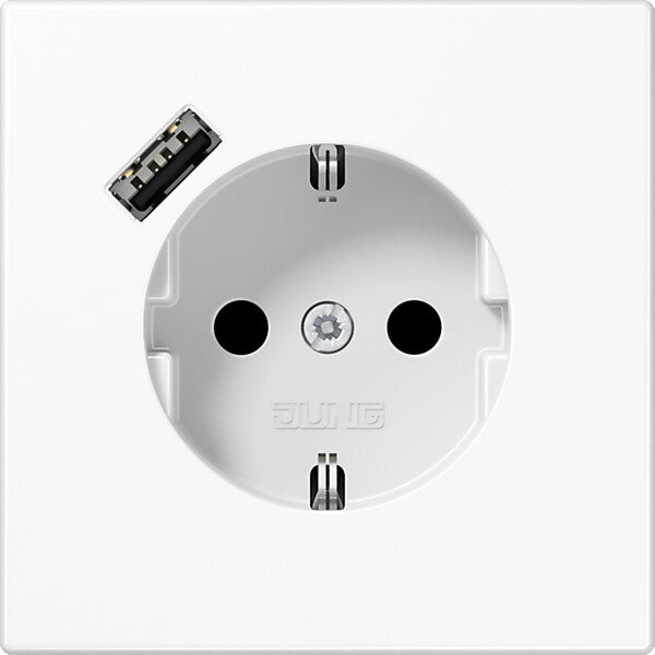JUNG SCHUKO Steckdose mit USB Typ A LS 1520-18 A WW